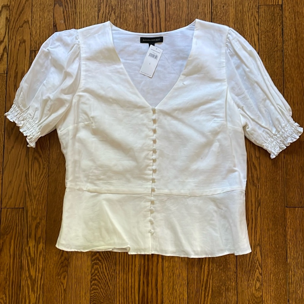 Banana Republic cotton linen top